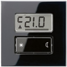 Дисплей термостата с таймером Jung LS 990 черный LSUT238DSW