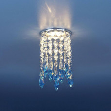Встраиваемый светильник Elektrostandard 2012 MR16 хром/прозрачный/голубой 4690389027703