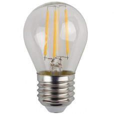 Лампа светодиодная филаментная ЭРА E27 5W 2700K прозрачная F-LED P45-5W-827-E27 Б0043438