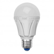 Лампа светодиодная (07887) Uniel E27 9W 3000K матовая LED-A60-9W/WW/E27/FR ALP01WH