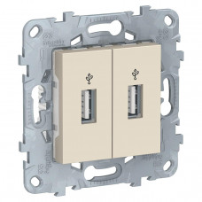 Розетка компьютерная USBx2 Schneider Electric Unica New NU542744