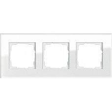 Рамка 3-постовая Gira Esprit белое стекло 021312