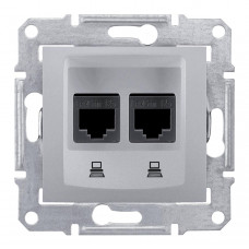 Розетка компьютерная 2хRJ45 Schneider Electric Sedna UTP SDN4400160