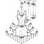 Подвесная люстра Maytoni Doris DIA881-PL-56-G