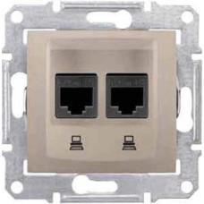 Розетка компьютерная 2хRJ45 Schneider Electric Sedna STP SDN4600168