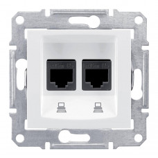 Розетка компьютерная 2хRJ45 Schneider Electric Sedna STP SDN4600121