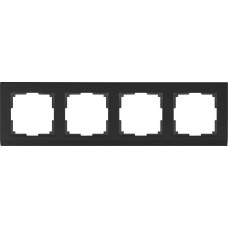 Рамка Stark на 4 поста черный WL04-Frame-04-silver/black 4690389048869