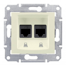 Розетка компьютерная 2хRJ45 Schneider Electric Sedna UTP SDN4400147