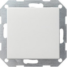 Выключатель кнопочный одноклавишный перекрестный Gira System 55 чисто-белый шелковисто-матовый 10A 250V 012727