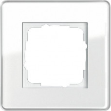 Рамка 1-постовая Gira Esprit C белое стекло 0211512