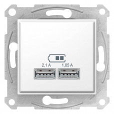 Розетка компьютерная 2xUSB Schneider Electric Sedna 2,1A SDN2710221