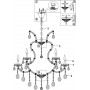 Подвесная люстра Maytoni Doris DIA881-PL-15-G