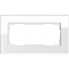 Рамка 2-модульная Gira Esprit белое стекло 100212