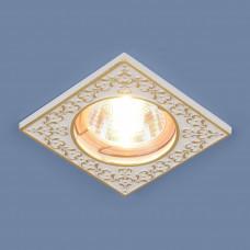 Встраиваемый светильник Elektrostandard 120071 MR16 WH/GD белый/золото 4690389060311