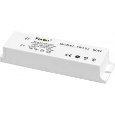 Трансформатор электронный понижающий с защитой, 230V/12V 60W, TRA23