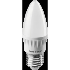 Лампа светодиодная ОНЛАЙТ 61 129 OLL-C37-6-230-6.5K-E27-FR