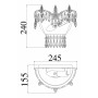 Накладной светильник Versailles DIA585-WB01-WG