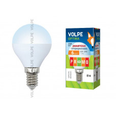 Лампа светодиодная диммируемая Volpe LED-G45-6W/NW/E14/FR/DIM/O