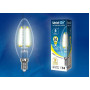 Лампа светодиодная филаментная Uniel E14 6W 3000K прозрачная LED-C35-6W/WW/E14/CL GLA01TR UL-00002196