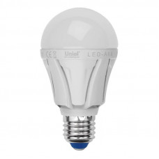 Лампа светодиодная Uniel E27 12W 3000K матовая LED-A60 12W/WW/E27/FR PLP01WH UL-00001526