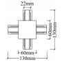 Коннектор X-образный Crystal Lux CLT 0.2211 04 WH