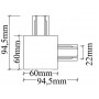 Коннектор L-образный Crystal Lux CLT 0.2211 03 BL