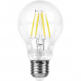 Лампа светодиодная филаментная Feron E27 7W 2700K Шар Прозрачная LB-57 25569