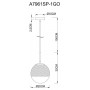 Подвесной светильник Arte Lamp Jupiter Gold A7961SP-1GO