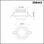 Встраиваемый светодиодный светильник Novotech Horn 358443