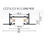 Шинопровод встраиваемый однофазный Crystal Lux CLT 0.121 01 L1000 WH